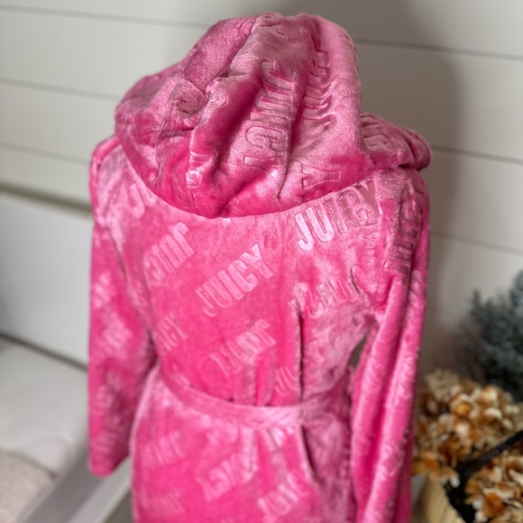 Juicy couture Pink lush luxe robe gift Christmas Valentines velour - Picture 5 of 11